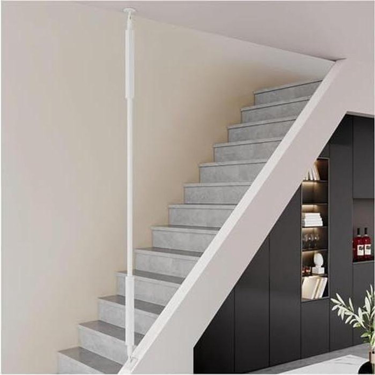 Verstelbare Baluster - Trapleuning Paal - Huis Verbetering - 180 Graden Draaibaar - 15.7-94.5 Inch - Zwart