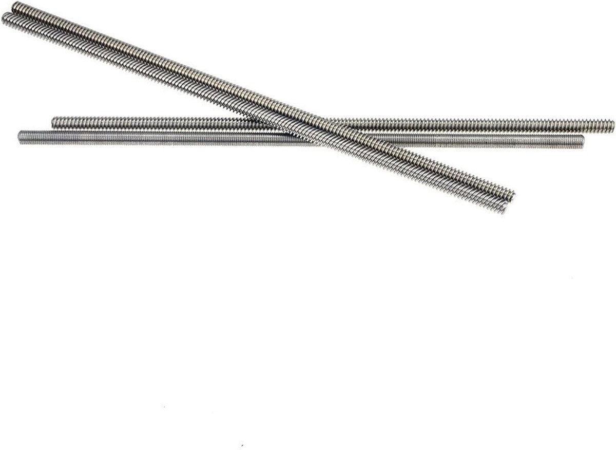 T8 Lood Schroef 8mm 2mm Pitch 4mm Lood 304 Stalen Lente Moer for 3 D Printer z-as 100-650mm(650mm)