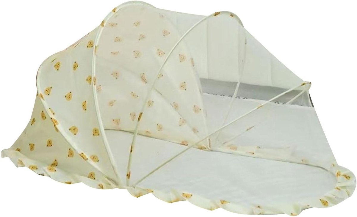 Opvouwbare nettent voor babybedje met halve zonbescherming en reisontwerp voor kinderdagverblijf beddengoed spullen baby opvouwbare nettent