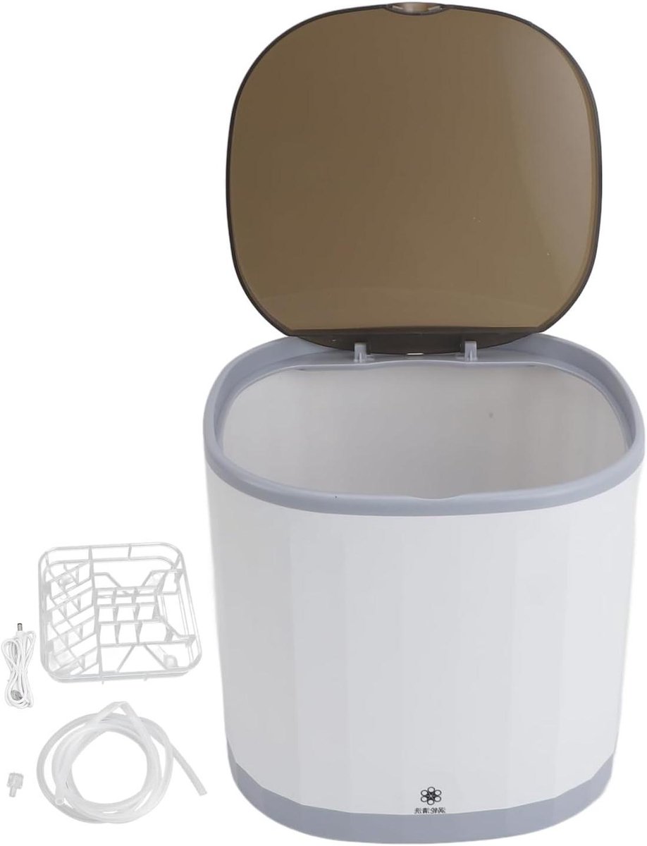 Mini Vaatwasser Draagbare Vaatwasser Snel Afwassen Automatische Waterverversing 4 Liter Wit