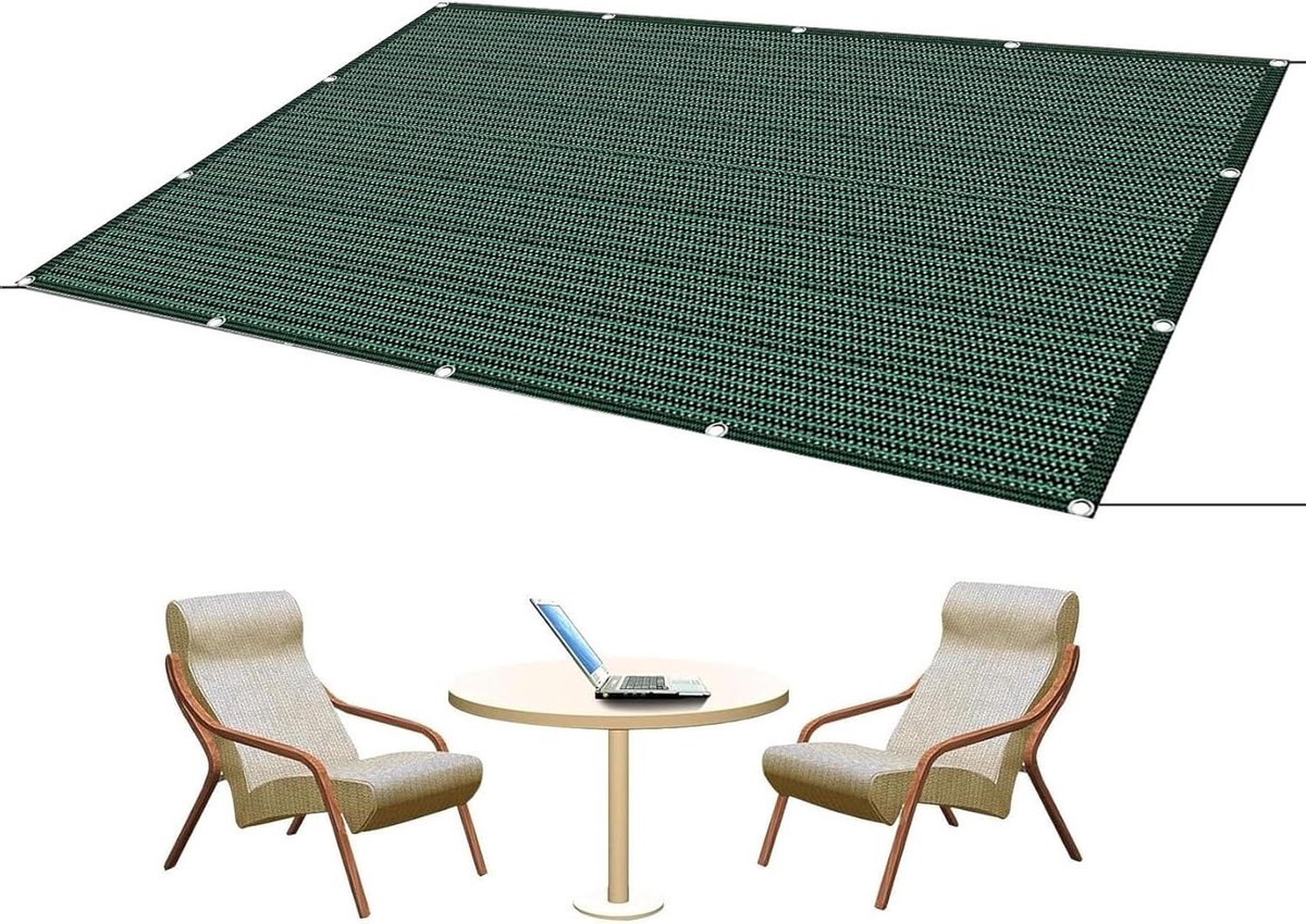 Zonnezeil Luifel - Schaduwdoek - Terras Overkappen - UV Bescherming - 3 x 5 m - Hemelsblau