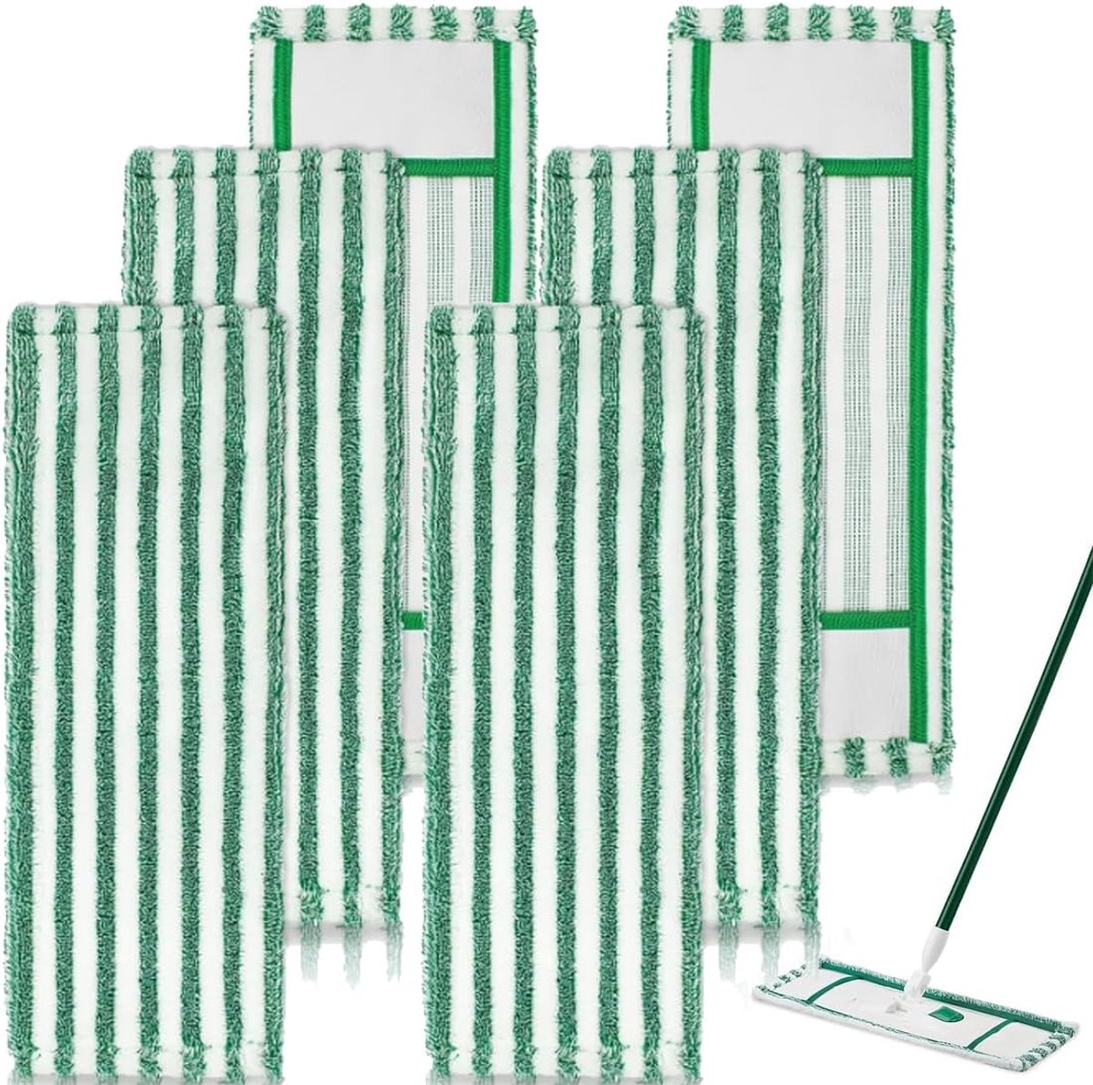 6 stuks vervangende dweilpads geschikt voor Libman Wet & Dry microvezel dweil - Herbruikbare, wasbare microvezel dweilkoppen geschikt voor nat en droog gebruik