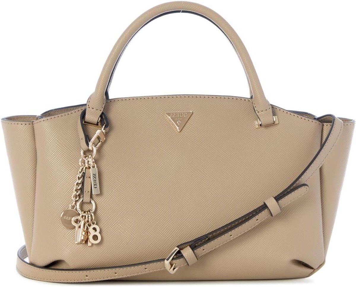Handtas Schoudertas - Dames Tas - Dagelijks Gebruik - Drie Compartimenten - 37 x 21 x 12 cm - Beige Taupe