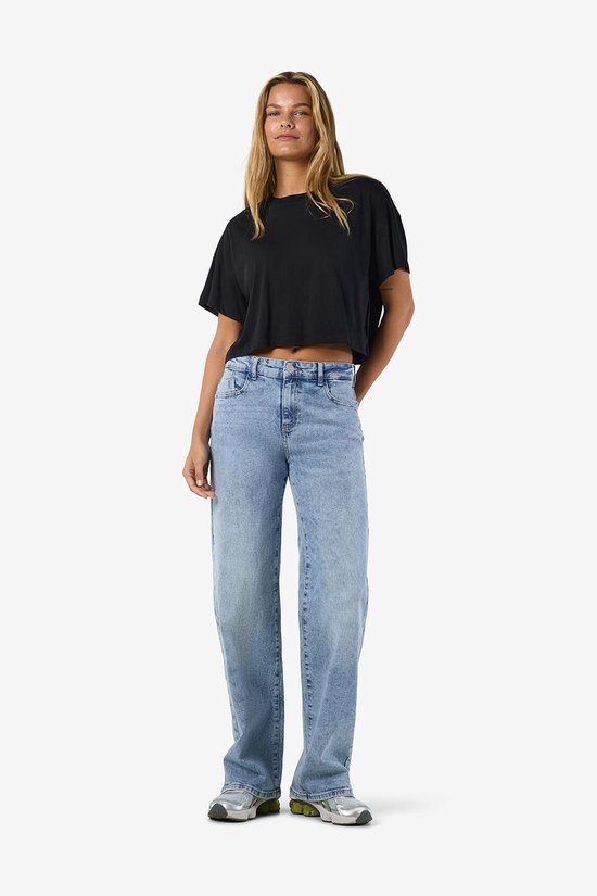 NOISY MAY NMALENA S/ S O-NECK SEMICROP TOP FWD NOOS T-shirt Femme - Taille L