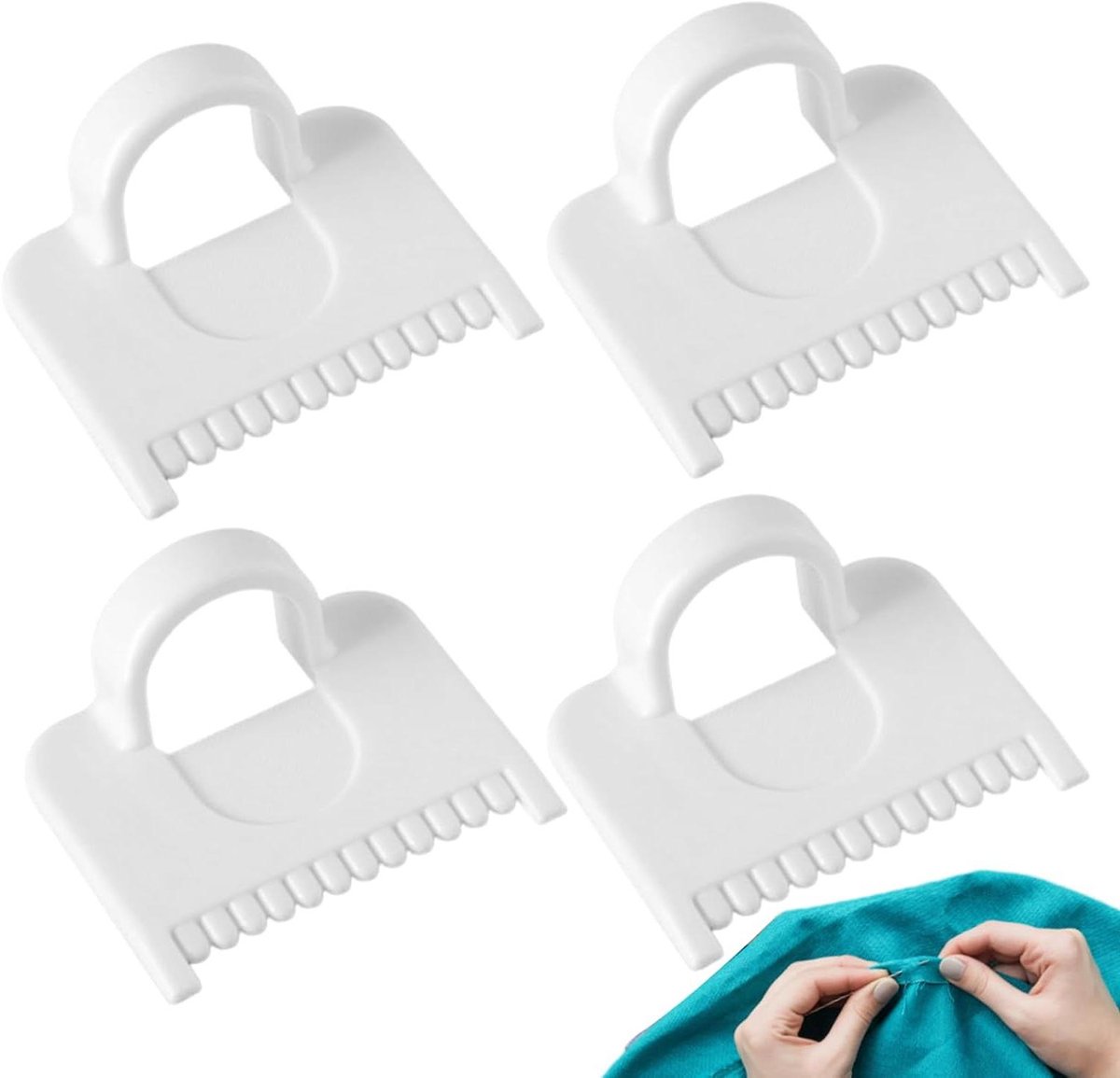 Naaisjabloon - Naaimeter Quilt - Uniforme Stiksels - Ergonomisch Ontwerp - 3 stuks - Wit