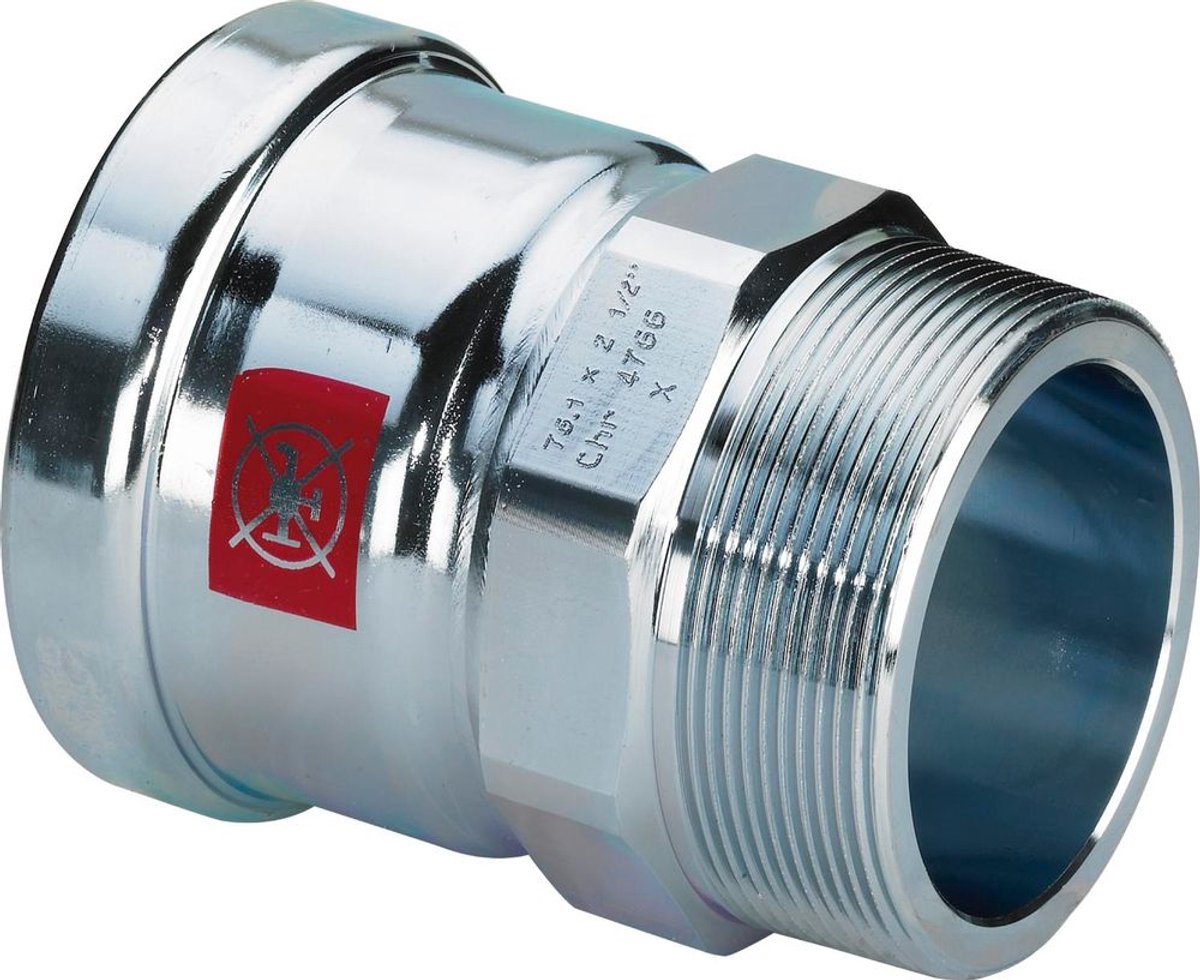 Viega Prestabo XL-overgangsstuk, d 88,9mm, R 3 staal ongelegeerd, verzinkt Model 1111XL, 629984