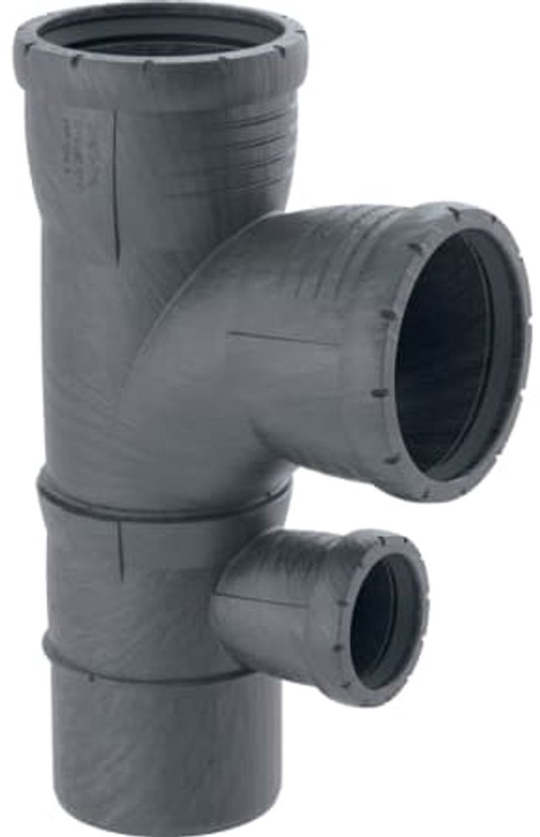 Geberit Silent-Pro Gecombineerd bochtstuk 87,5°, DN 100 / 90 / 50, 393.556.14.1