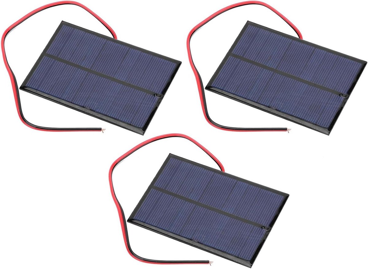 RIZGHWOY 2 Mm Zonnecel 3 Stuks Zonnepaneel Gemakkelijk Mee Te Nemen en op Te Slaan Zonnepaneelbord voor Opladers voor Mobiele Telefoons op Zonne-energie