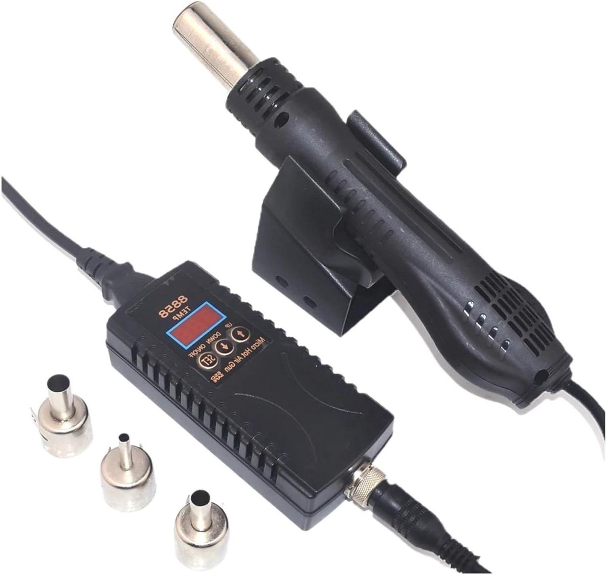 Heteluchtpistool - Warmtepistool - Precisie Reparatie - Digitaal LED Scherm - 700W Vermogen - Zwart