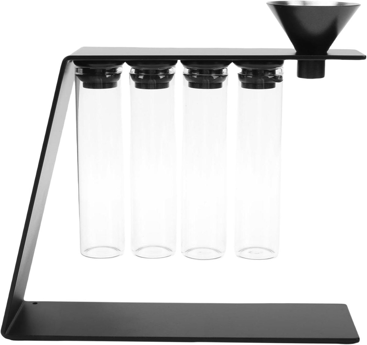 Opbergbuisjes voor koffiebonen, koffiebonenkelder met wegwerpventiel, doseerfles met magnetische standaard (4 stuks)