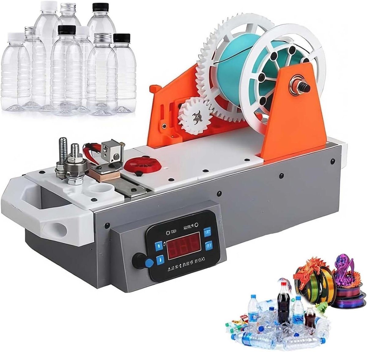 Filament Maker - Extruder Machine - Recycle Plastic - Digitale Temperatuurregeling - 1.75mm Diameter - Grijs