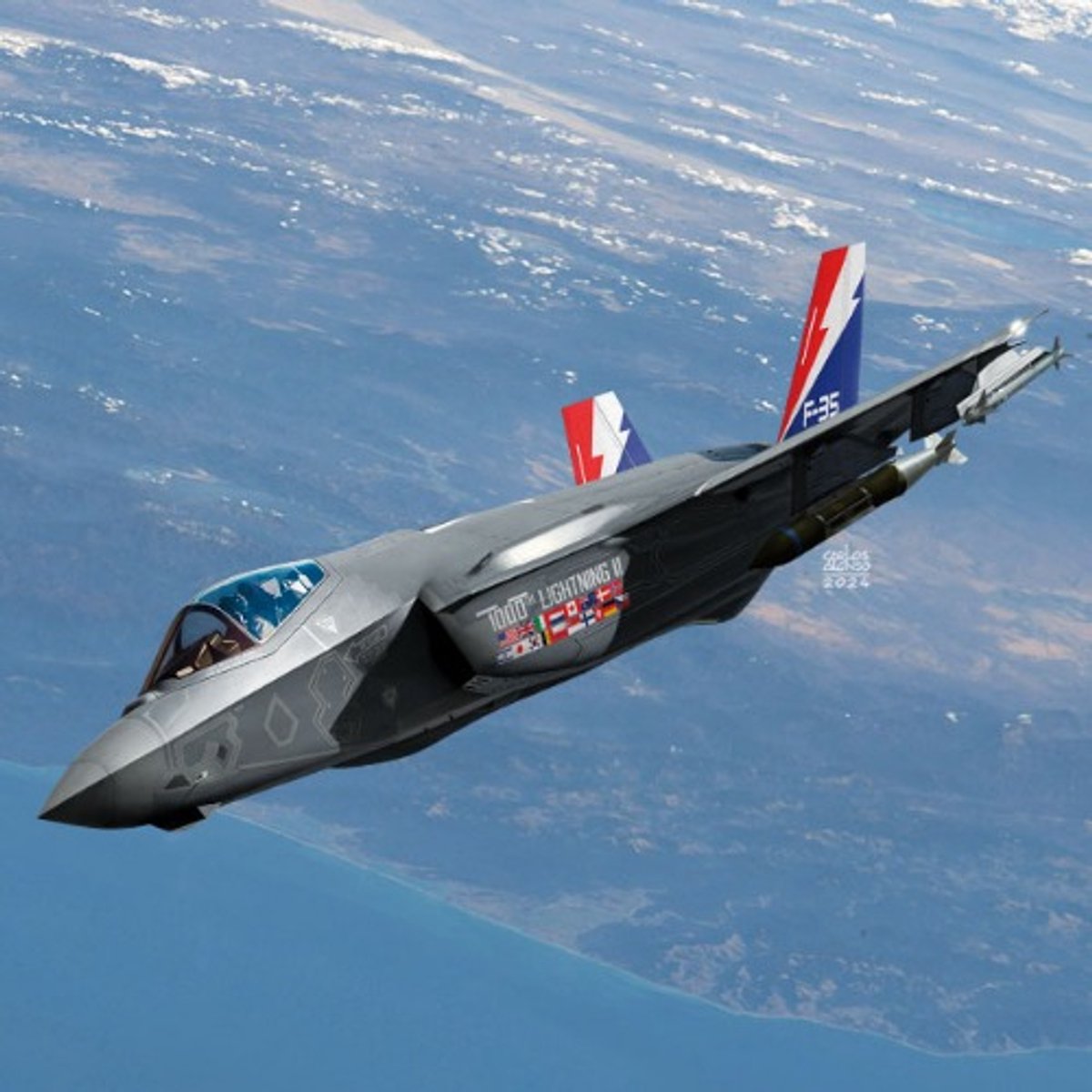Academy Modelbouwpakket Militaire voertuigen - 12591 Lockheed Martin F-35A Lightning II 1000e - Amerikaanse Straaljager Plastic - 1:72 - Modelbouw