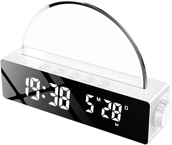 Wake Up Light Sunrise Alarm Clock, Sunrise Alarm Clock, Night Light with Alarm Clock Atmosphere, Heavy Sleeper Alarm Clock, Intelligent Alarm Clock, Alarm Clock for Bedroom van Wake-up Light — afbeelding 5