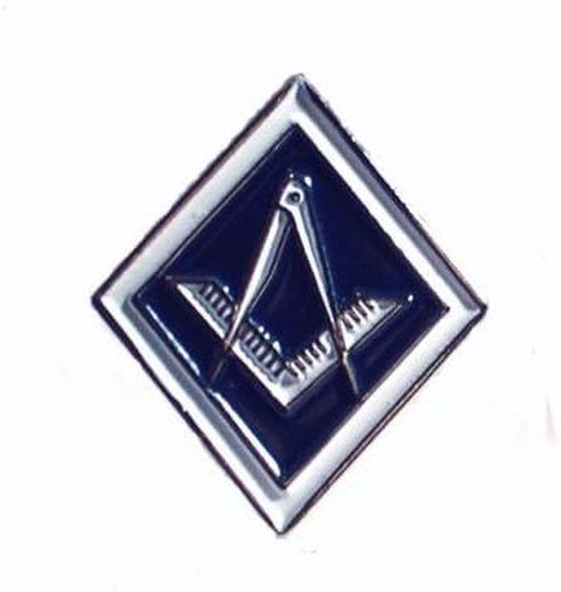 Masonic Pin Badge - Embleem Broche - Kleding Decoratie - Handgemaakt Emaille - 16mm x 19mm - Wit