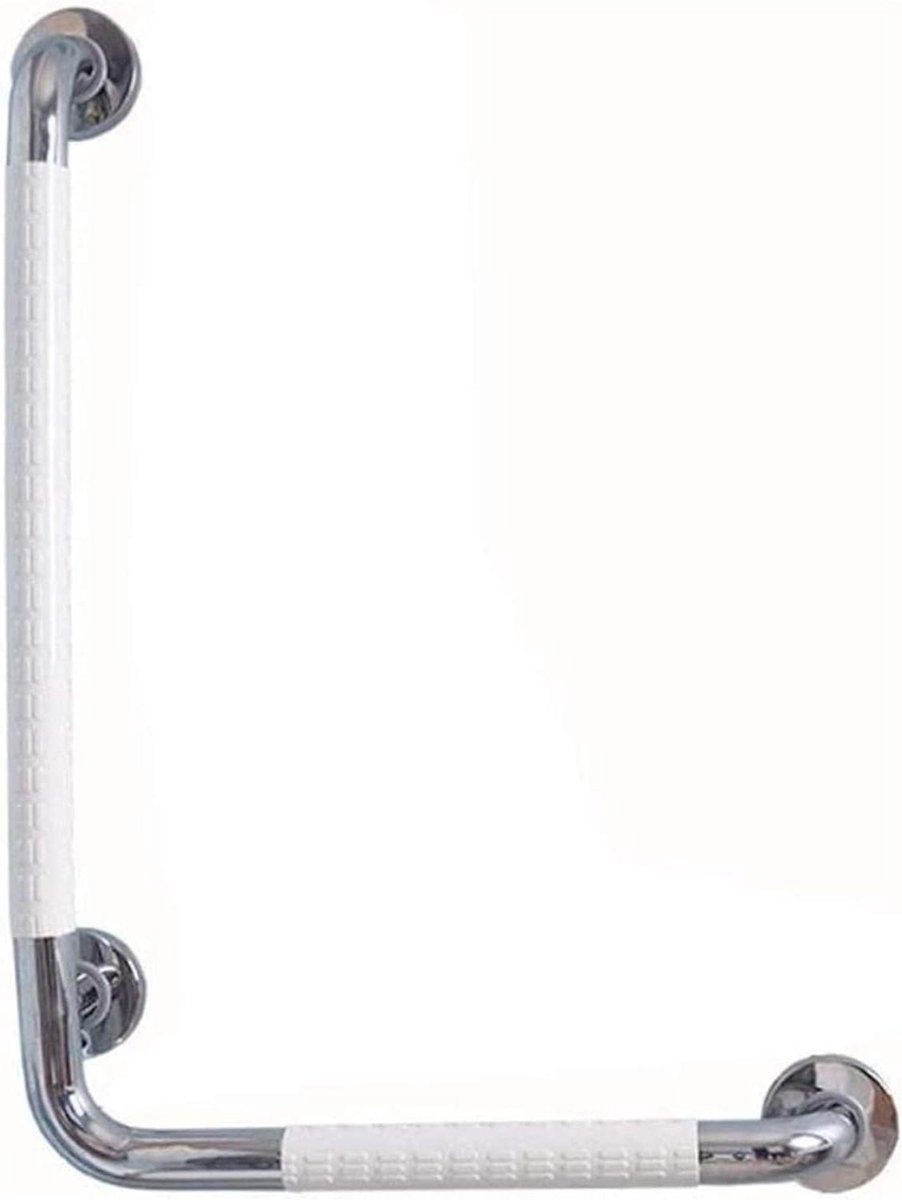 Veiligheidsgreep Badkamer - Steunbeugel Toilet - Veiligheid Verhogen - Roestvrij Staal - 90 Graden - Zilver