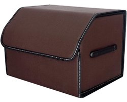 Kofferbak Organizer - Opbergbox Auto - Auto Opruimen - Opvouwbaar Met Deksel - 40x30x30 cm - Bruin