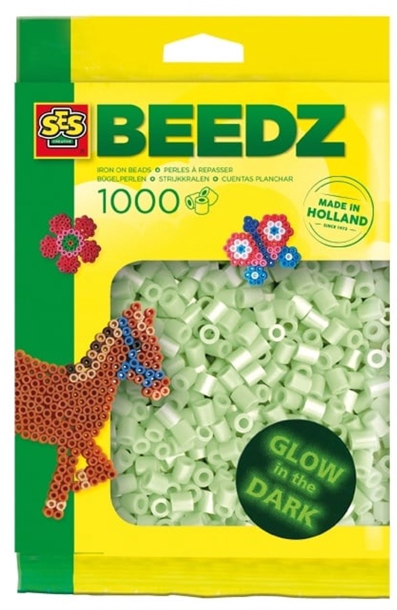 SES Creative - Beedz - Glow in the Dark - Strijkkralen - 1000 Stuks - PVC Vrij - Vanaf 5 Jaar — afbeelding 6
