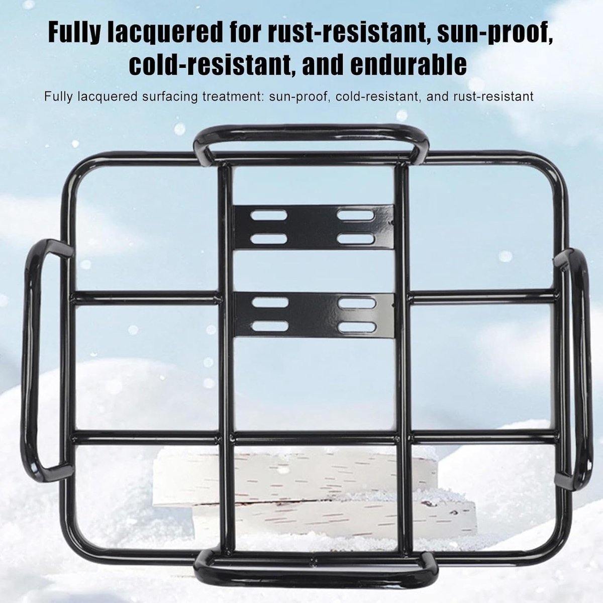 Fietsmand Achter - Bagagedrager Mand - Boodschappen Vervoeren - Versterkte Koolstofstaal - 50 x 40 cm - Zwart