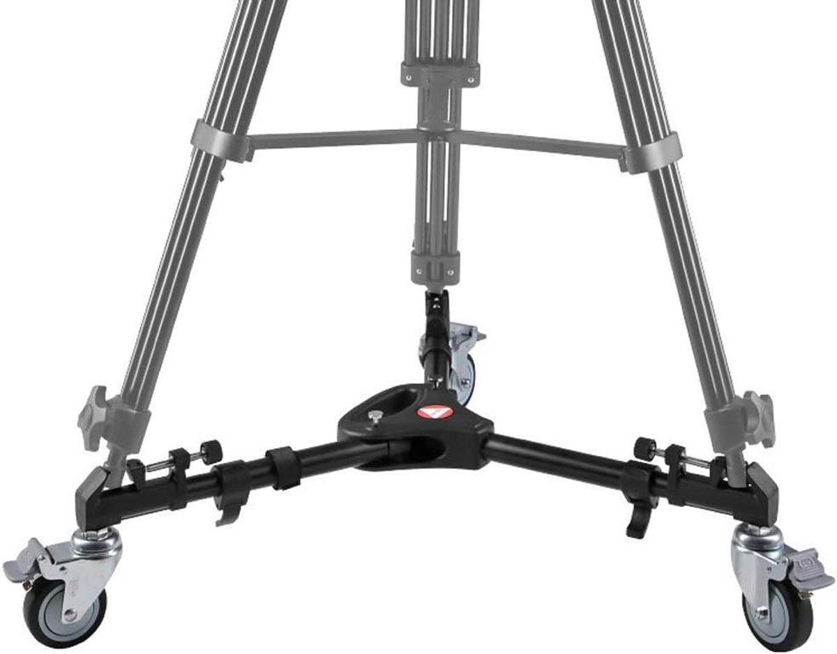 Statief Dolly - Camera Wielen - Soepele Beweging - Verstelbare Klemmen - 194 kg - Zwart