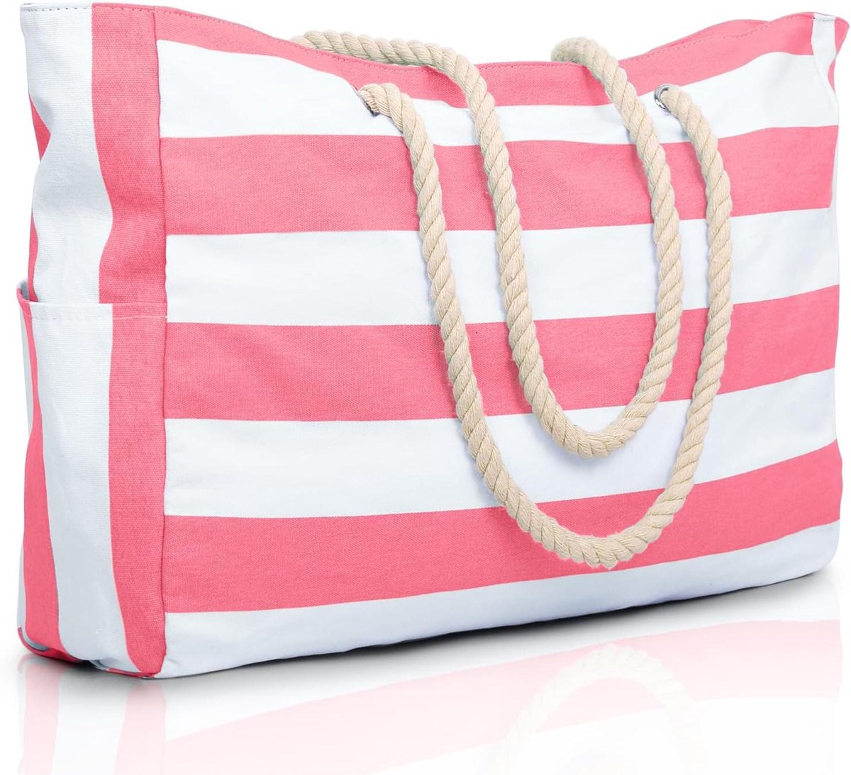 Strandtas - Shopper Tas - Dagtrip - Waterafstotend - XXL - Gestreept