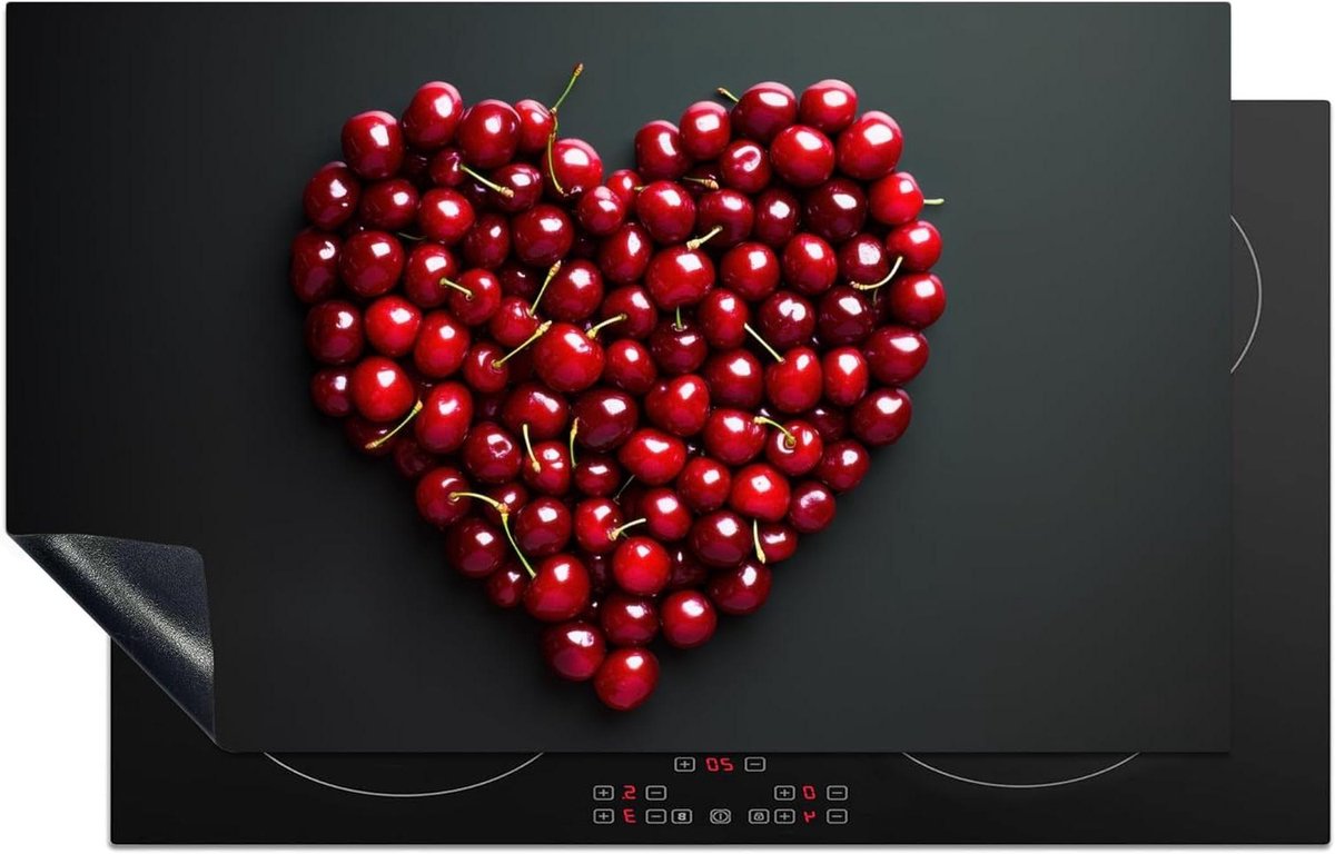 Inductie Beschermer - Kookplaat Mat - Keuken Werkruimte - Unieke Foto Print - 83x51 cm - Rood Hart
