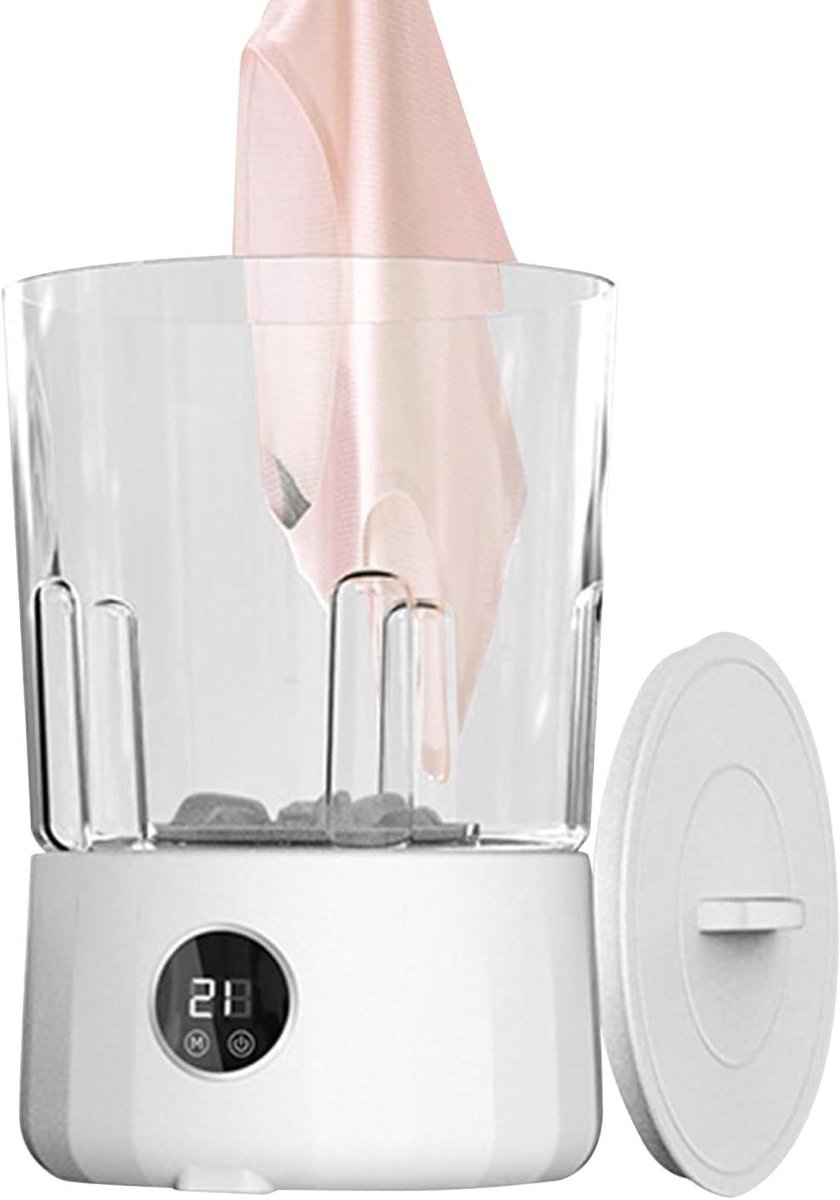 Draagbare Wasmachine Mini Reiniger Kleding Wassen Oplaadbaar Stil Gebruik 15 Liter Wit
