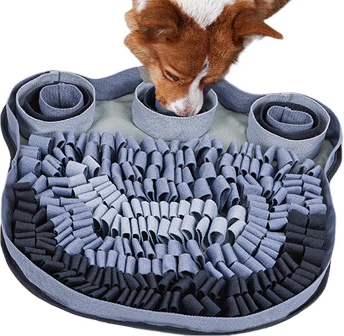 Snuffelmat Hond - Voederspel Kleed - Natuurlijk Zoeken - Zacht Duurzaam Materiaal - 48 x 48 cm - Blauw