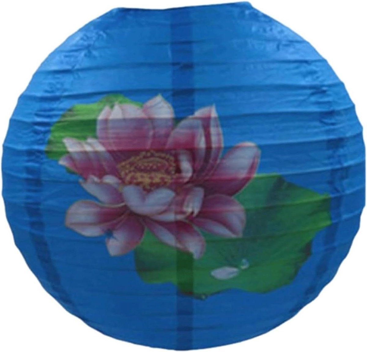 Papieren Lantaarns - Hangende Decoratie - Feestelijke Sfeer - Oosters Design - 30 cm - Blauw Rood
