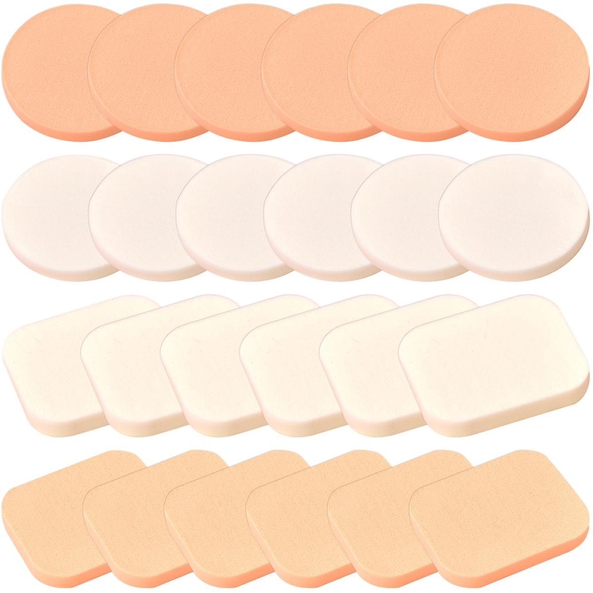 Dailygoods - 24 Stuks Make-upsponzen voor Natte en Droge Toepassing