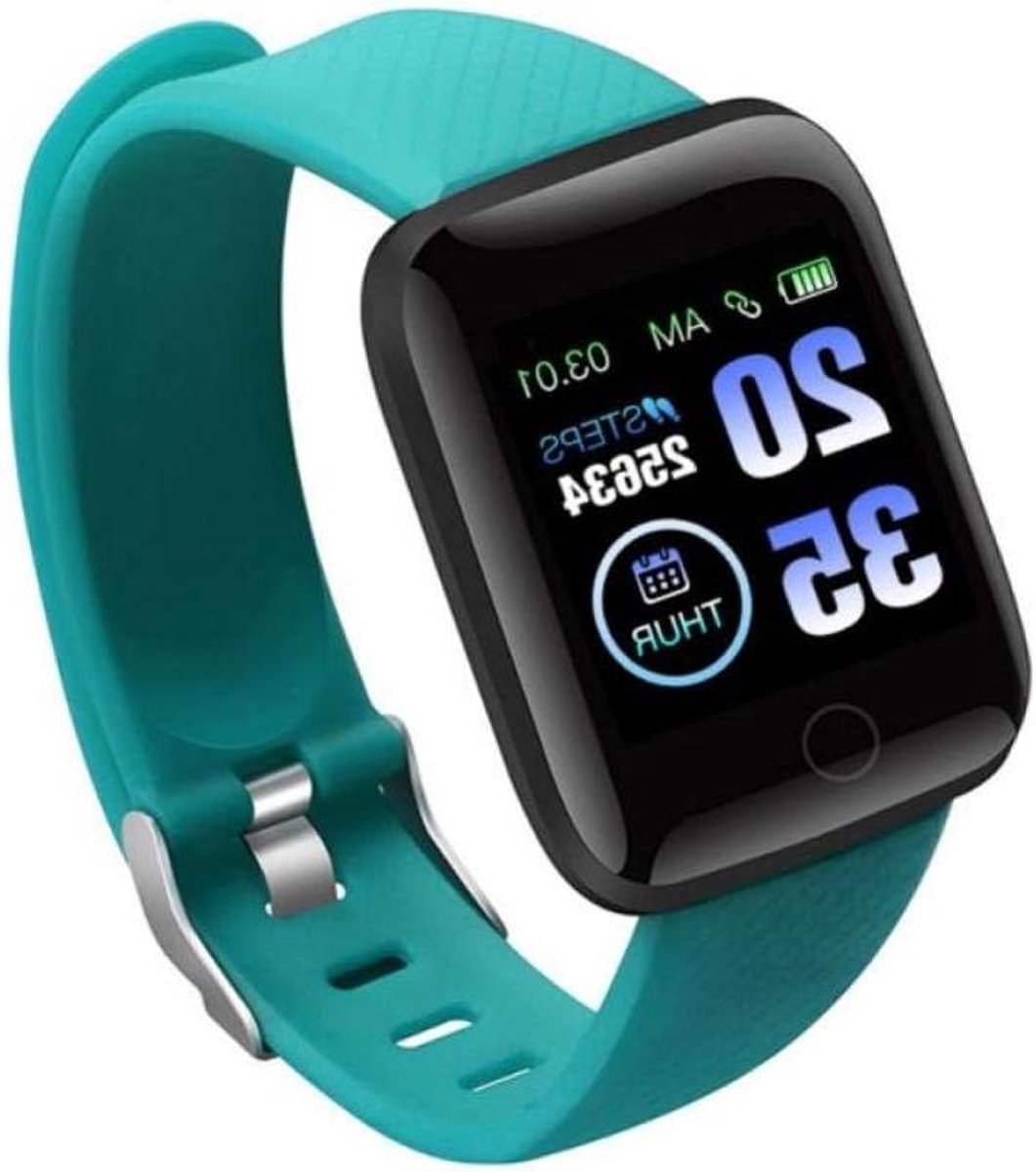 Fitness Tracker - Gezondheid Polsband - Activiteiten Meten - Bloeddruk Hartslag - 1.3 Inch Display - Groen