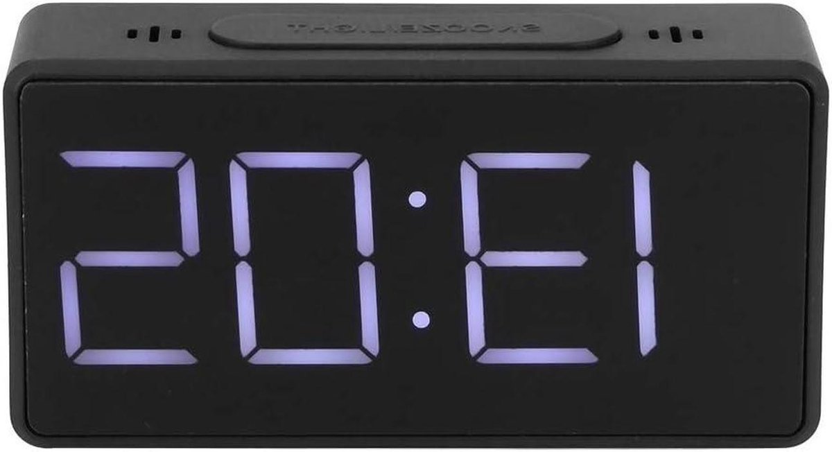 Digitale Wekker - Nachtlampje Klok - Goede Gewoonten - Groot LED-nummer - 8x5 cm - Zwart