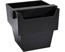 Koffiedik Bak - Espresso Afvalbak - Koffiezet Gemak - Trapezium Anti-Spat - 12 Liter - Zwart