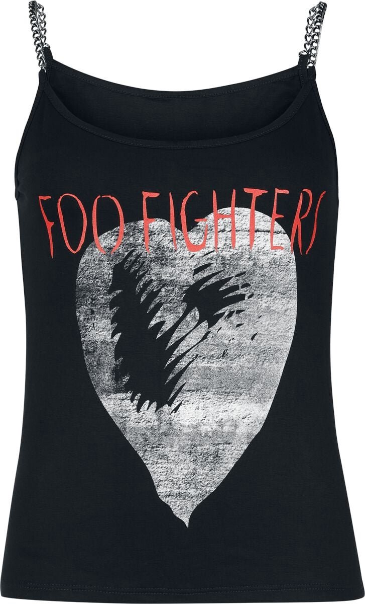 Foo Fighters Heart Dames Top - zwart - M