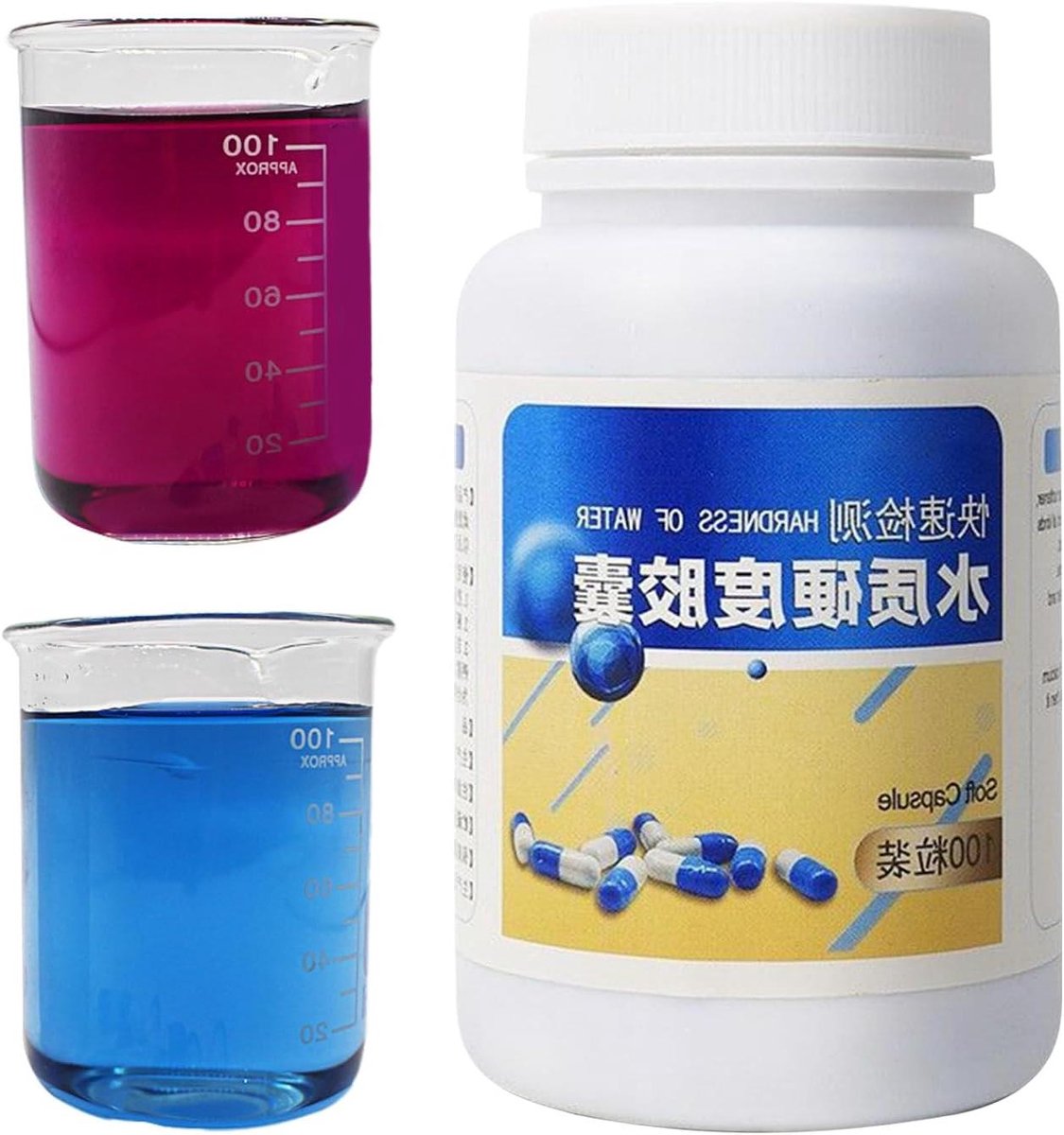 Waterhardheid Test - Testset Drinkwater - Waterkwaliteit Meten - Snelle Resultaten - 100 Tests - Multicolor
