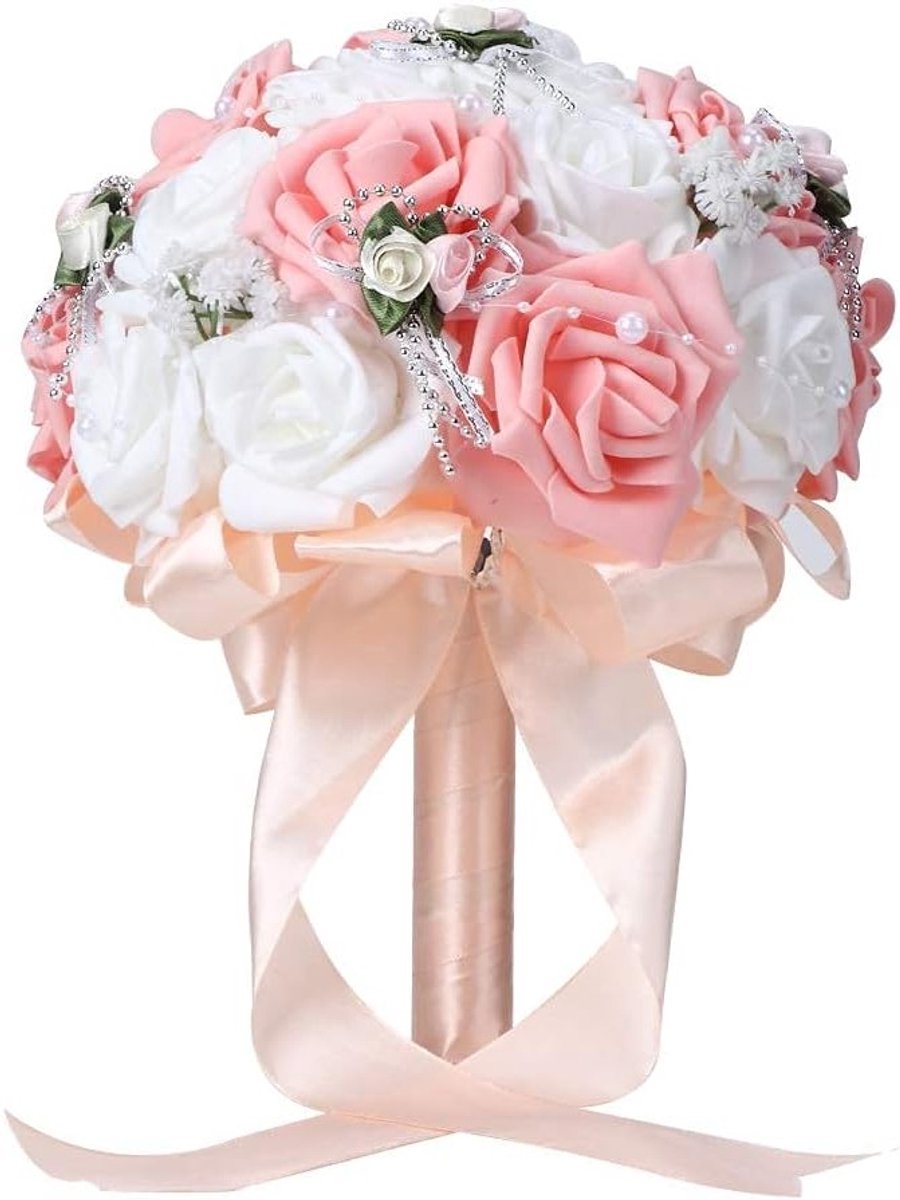 Romantische Kunstbloemen Bruidsboeket voor Huwelijk, Bruidsmeisjesboeket en Decoratie voor