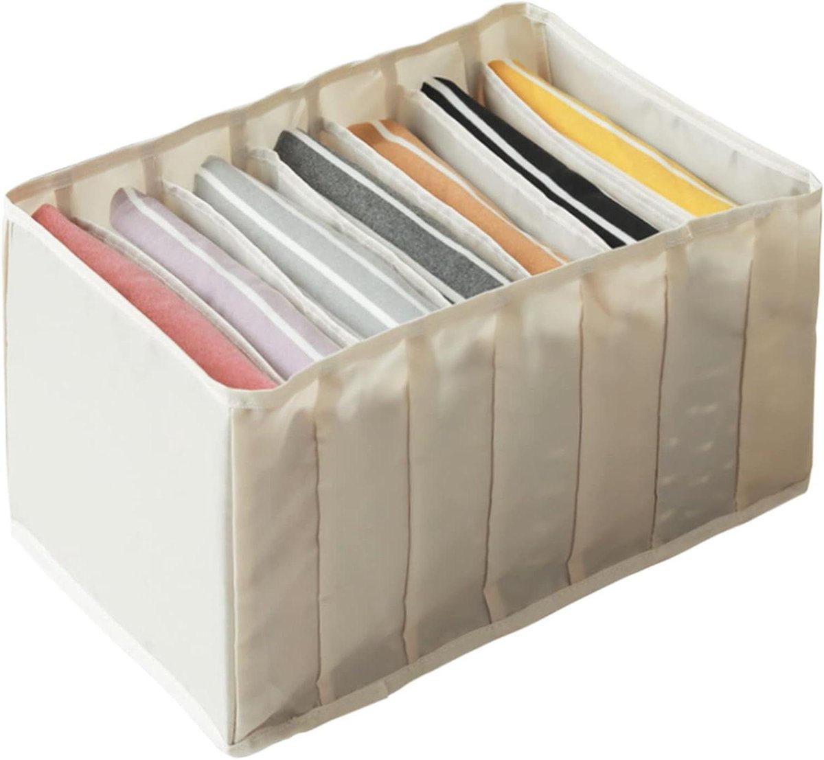 Kast Organizer Set - Opbergdozen Kleding - Garderobe Ordenen - Wasbaar Mesh Ontwerp - 3 Stuks - Beige
