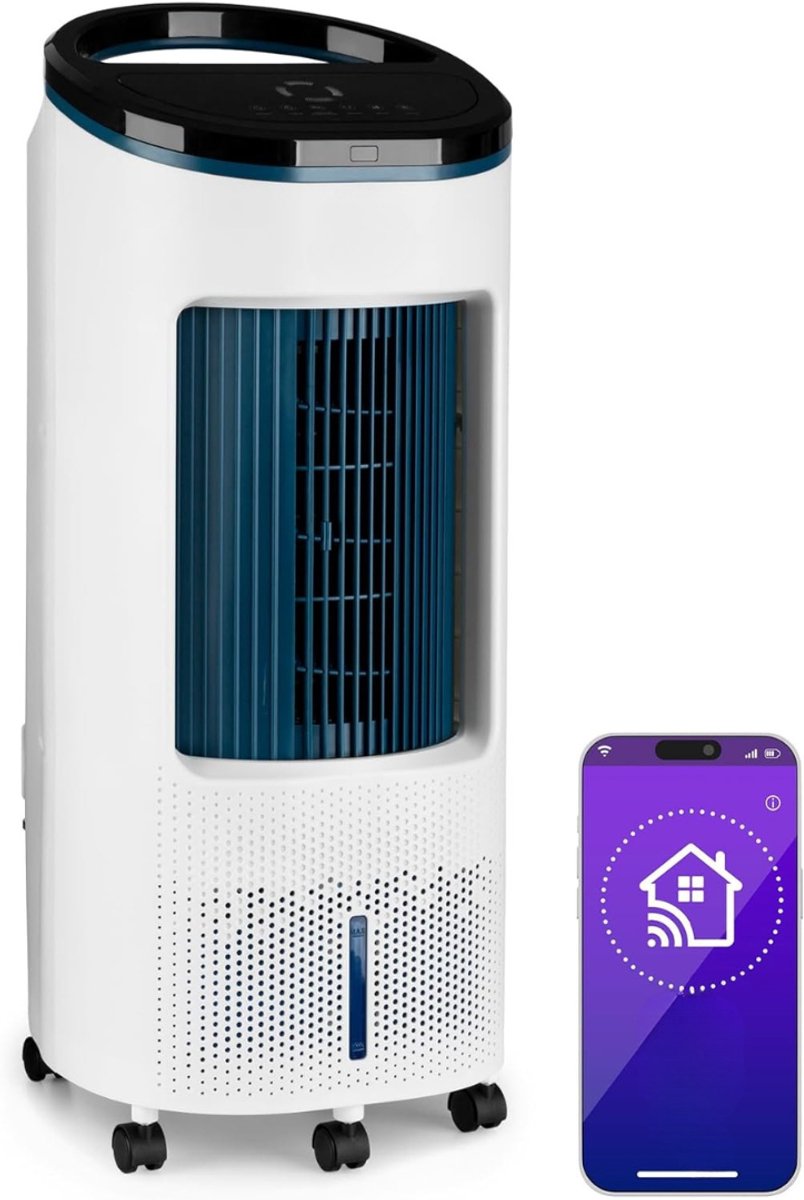 ZMR® Mobiele Airco voor Slaapkamer - Airco - Mobiele Airco - Wit/Blauw - 33cm x 32cm x 80cm