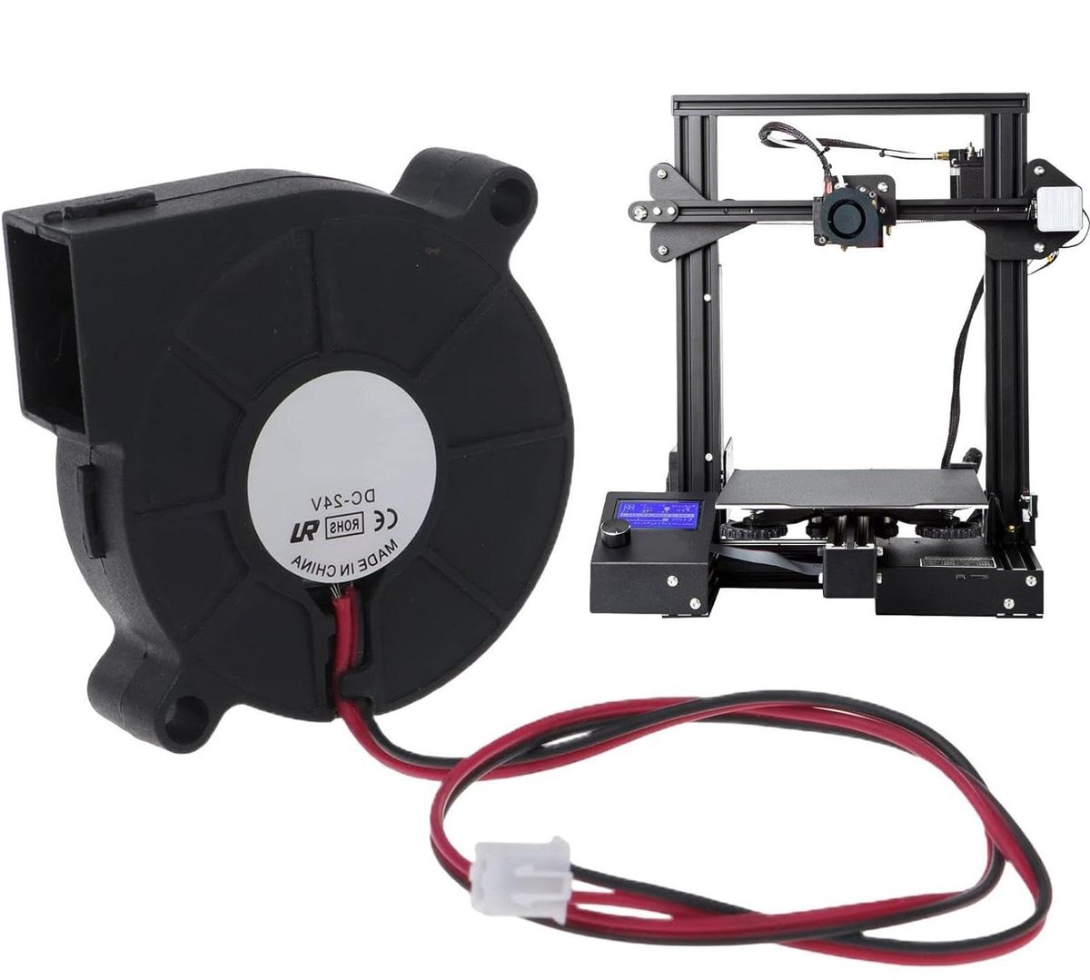 Borstelloze Ventilator - Koelventilator - 3D Printer Koeling - Dubbele Kogellagers - 50 x 15 mm - Zwart