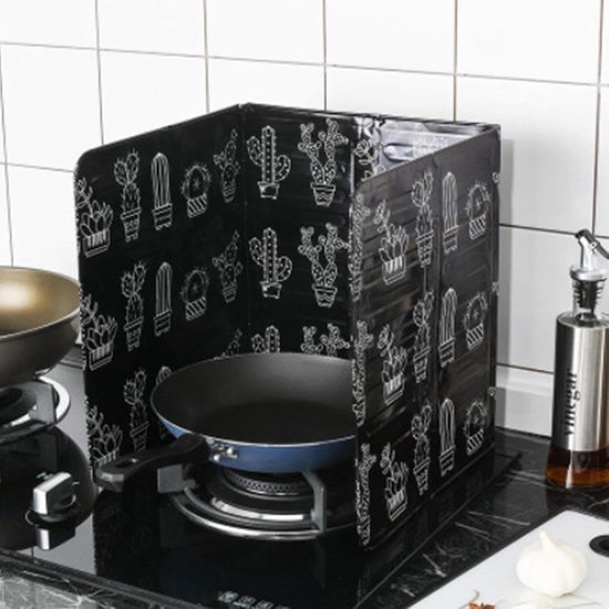 Opvouwbaar Spatscherm - Beschermend Paneel - Koken in Keuken - Oliebestendige Barrière - 325 x 84 cm - Zilverkleurig — afbeelding 5