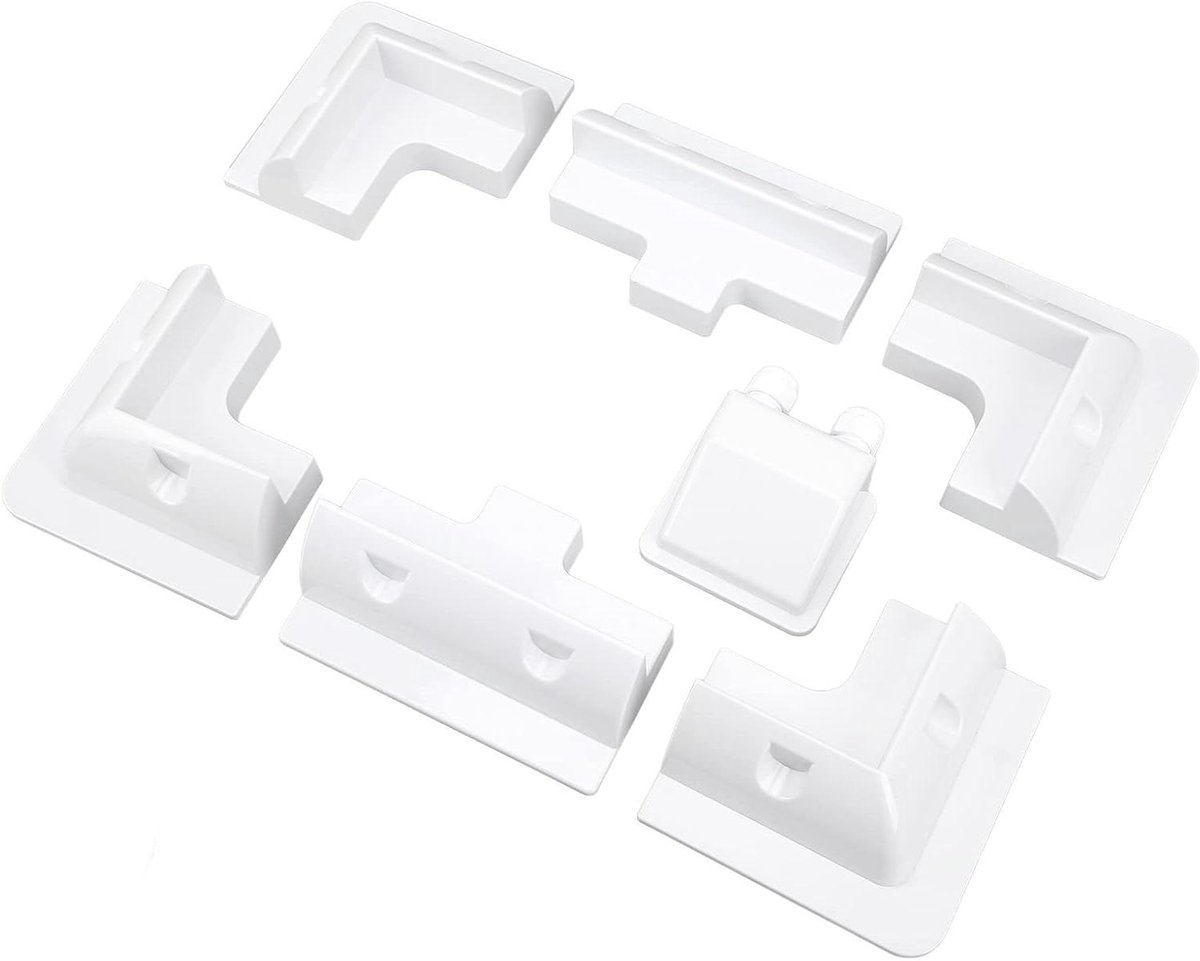 Bevestigingskit Zonnepaneel - Montagebeugels Set - Energie Opwekken - Lijminstallatie Zonder Schade - 6 Stuks - Wit
