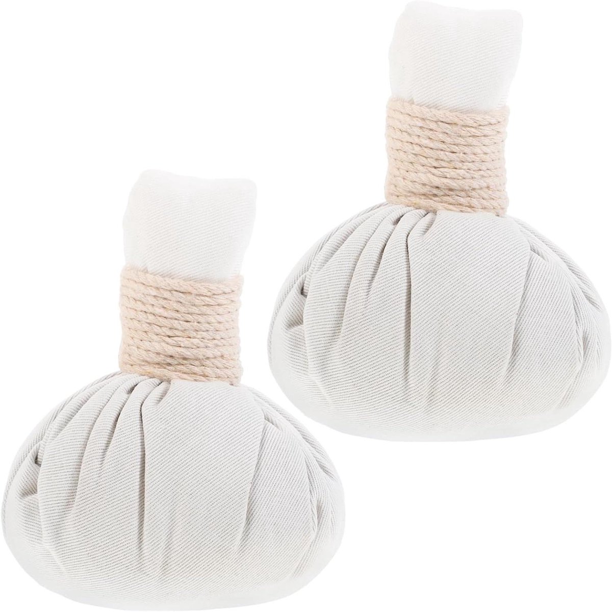 Massage Kruidenbal - Thai Massage Bal - Spierontspanning - Verwarmbaar - 11 x 7 x 7 cm - Wit