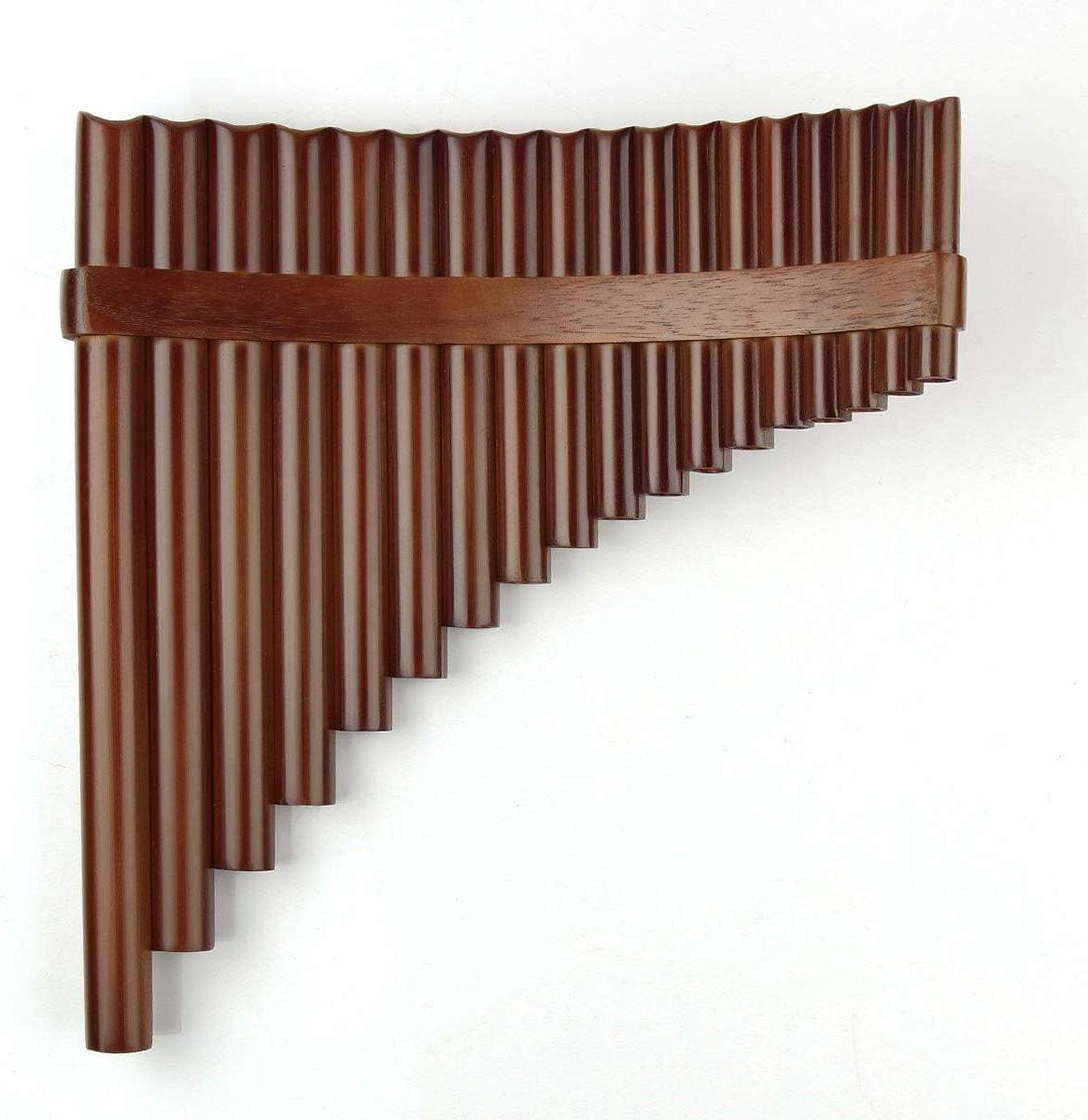 Panfluit - Muziek instrument - Muziek maken - 18 Bamboe pijpen - 28.5 cm - Bruin