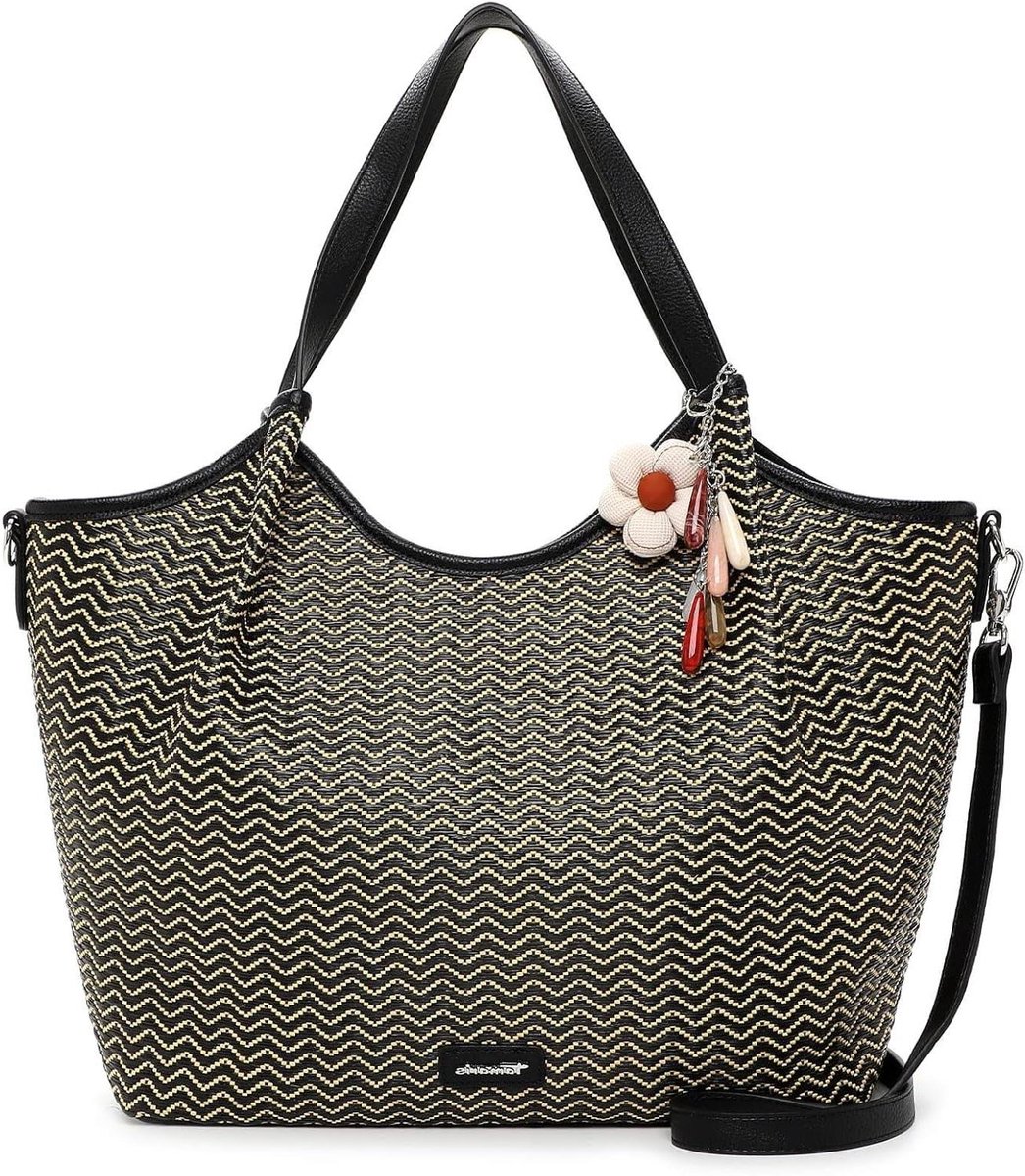 Dames Handtas - Grote Tas - Dagelijks Gebruik - Bastlook Design - 45 x 25 cm - Tweekleurig