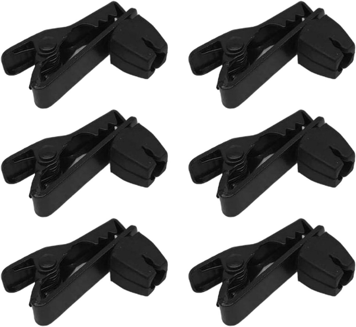 Reversklem Microfoon - Dasspeld Clips - Spraak Streaming - Handsfree Gemak - 6 Stuks - Zwart