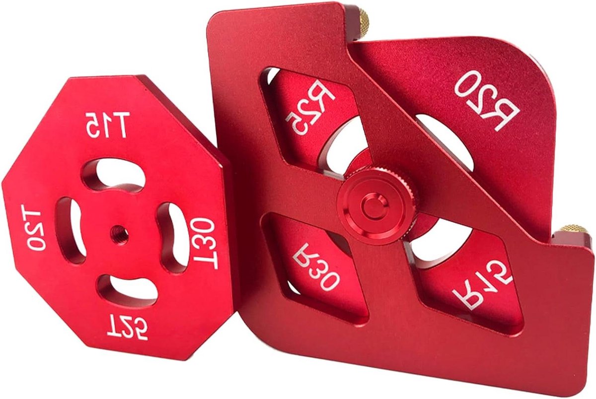Router Mal Set - Freesmal Hout - Houtbewerking Precisie - Aluminium Legering - N.v.t. - Zilver