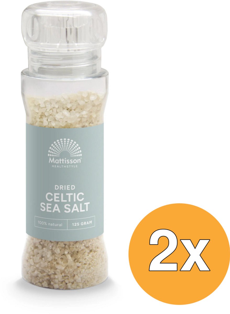 2x Mattisson Keltisch Zeezout Gedroogd Molen (125 gr)