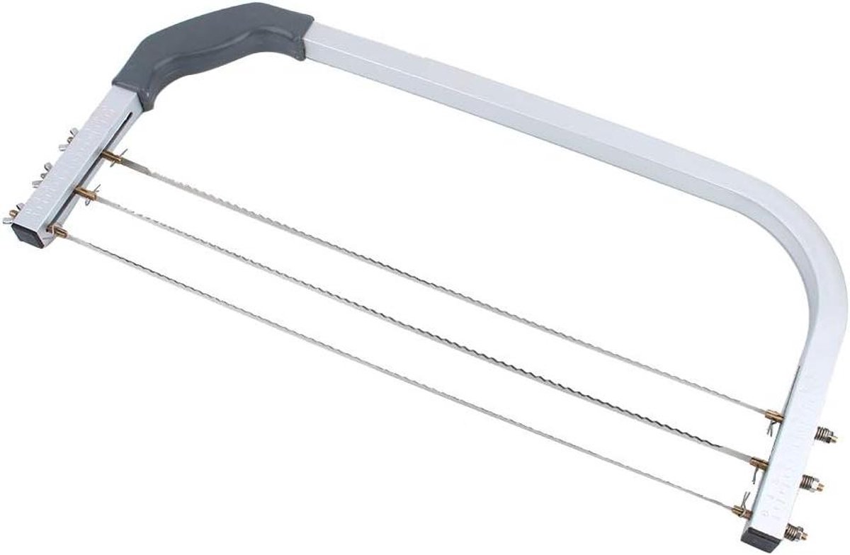 Taart Snijder - Taartverdeler - Taarten Bakken - Verstelbare Draad - 52 cm - Zilverkleurig