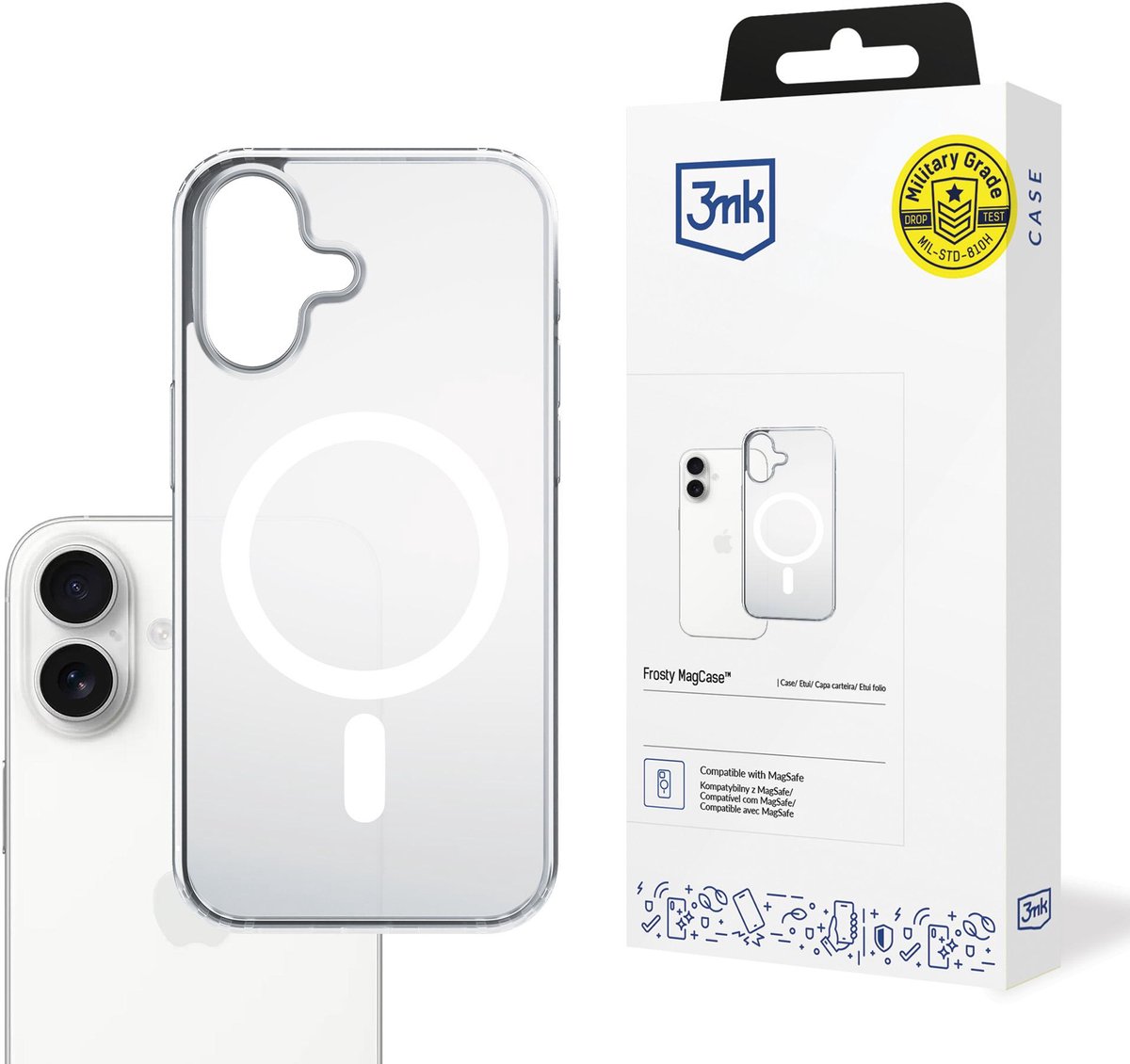 3Mk Frosty Magcase Wit Voor Apple Iphone 17 Beschermende Magnetische Hoes
