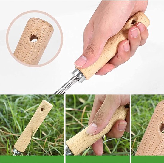Tuinklauw Gereedschap - Onkruidtrekker Lange Steel - Onkruid Verwijderen - Ergonomisch Ontwerp - 100 cm Steel - Groen — afbeelding 5