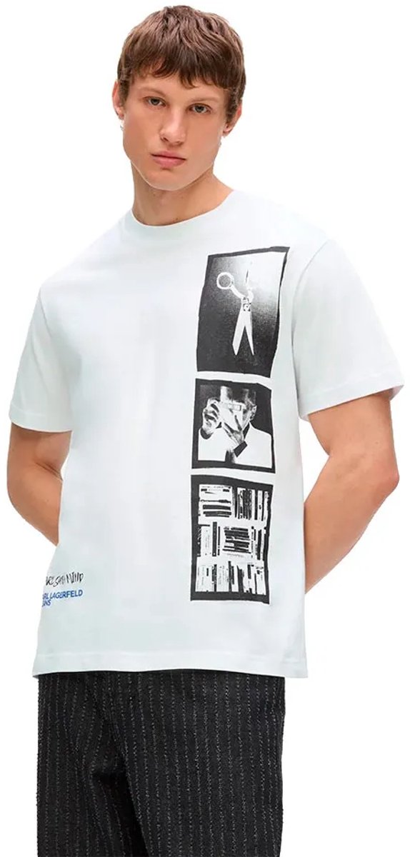 Karl Lagerfeld Jeans Polaroid T-shirt Met Korte Mouwen Wit S Man